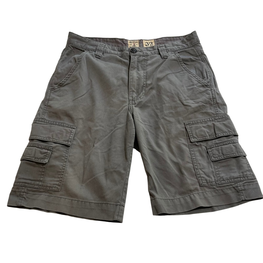 RedHead Brand Co Mens Gray Cargo Shorts Size 32 Cotton Blend